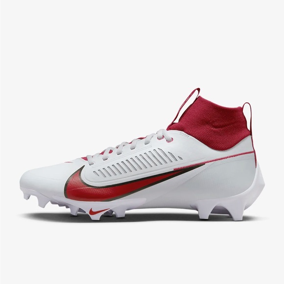 Nike Vapor Edge Pro 360 2 Football Cleats White Crimson Red FJ1581160 Mens Sz 12 - Picture 2 of 9